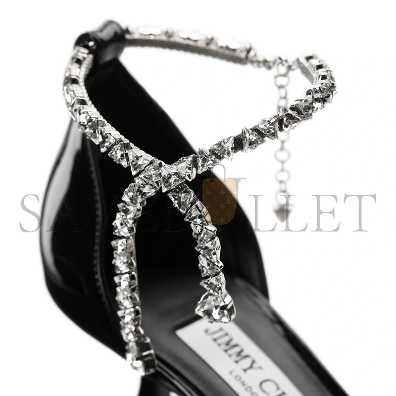 JIMMY CHOO STEVIE 50 BLACK PATENT LEATHER PUMPS STEVIE50PAT